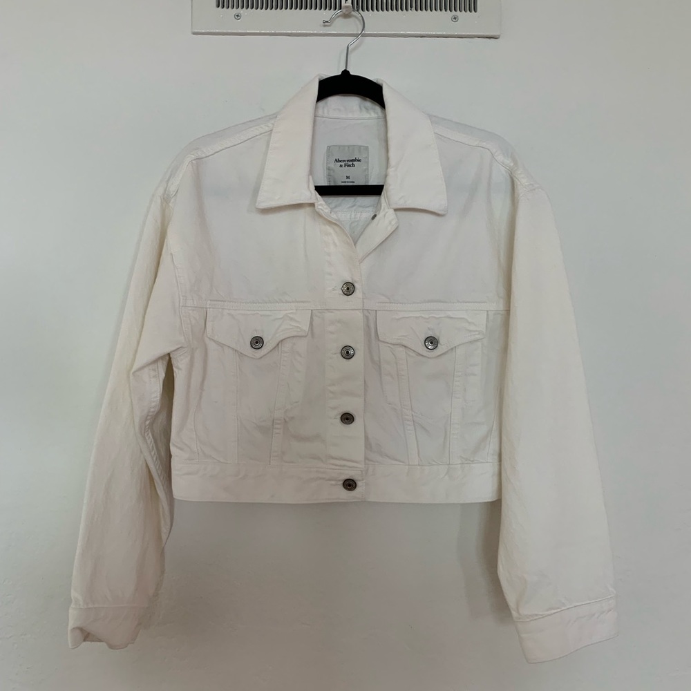 Abercrombie & Fitch- Women's White Denim Jacket